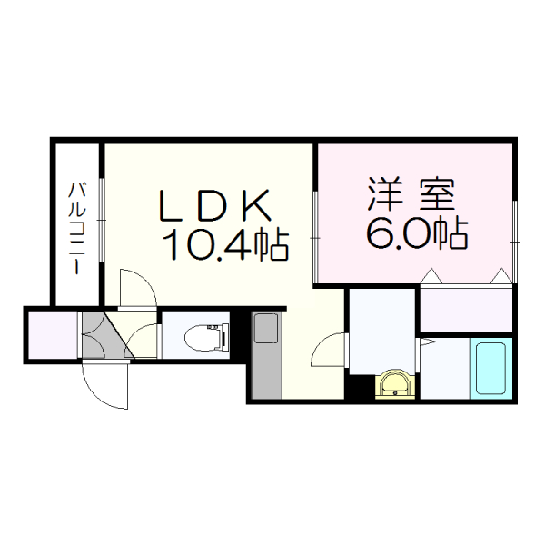 北海道札幌市厚別区厚別中央三条４（アパート）の賃貸物件の間取り