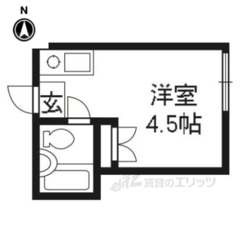 京都市上京区西町のマンションの間取り