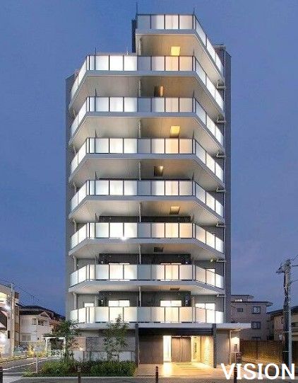 足立区谷中のマンションの建物外観