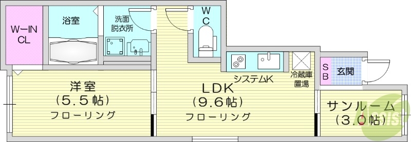 塩竈市字伊保石のアパートの間取り