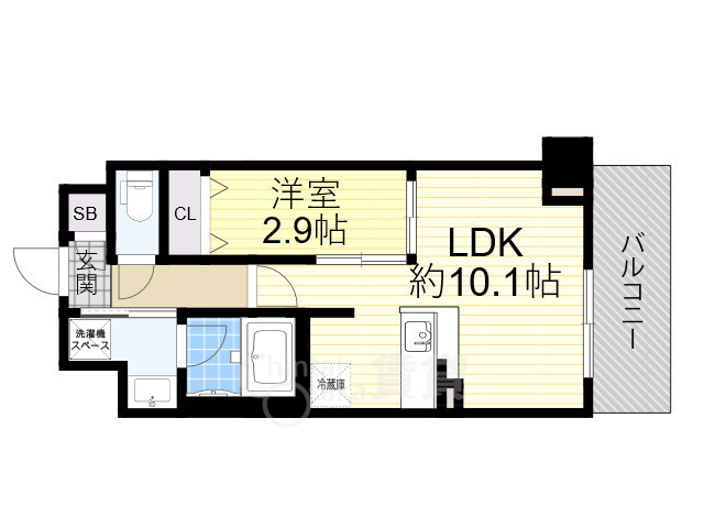 大阪市北区中崎のマンションの間取り