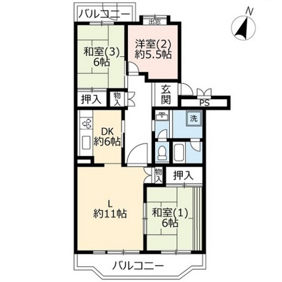 ＵＲせんげん台パークタウン四番街の間取り