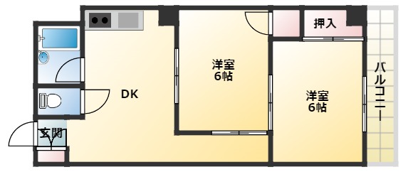 OK平野ハイツの間取り