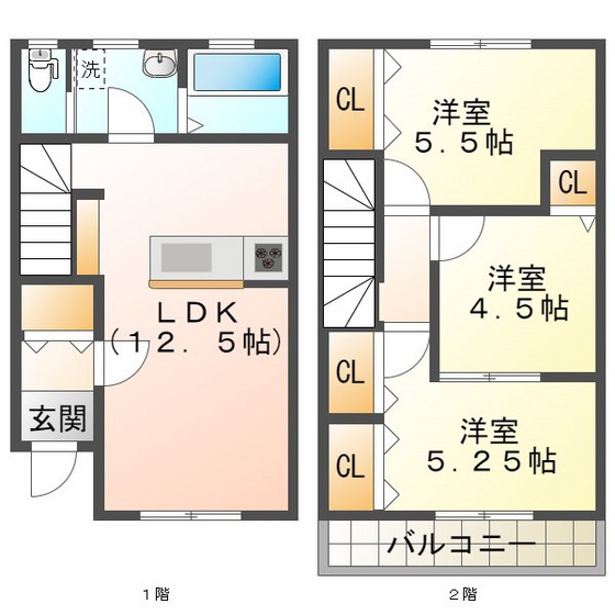 リーブルファイン南若松IIの間取り