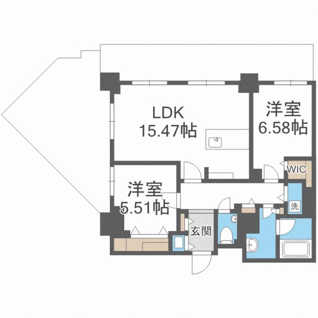 パシフィックタワー札幌の間取り