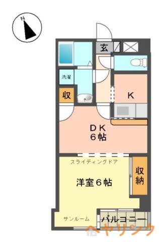 名古屋市名東区大針のマンションの間取り