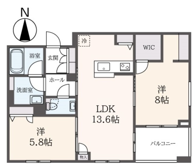 川崎市多摩区堰のマンションの間取り