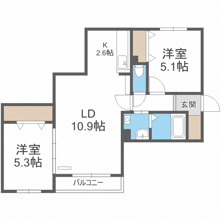 Ｐａｌｔｉｒ円山北（パルティール円山北）の間取り