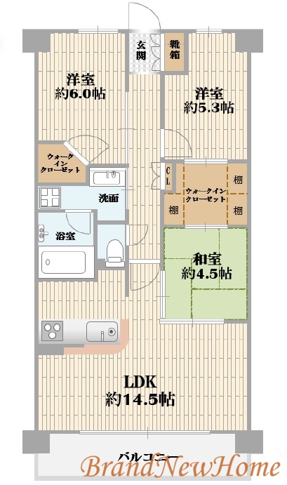 堺市堺区戎島町のマンションの間取り