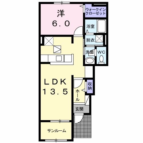 小諸市大字御影新田のアパートの間取り