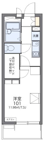 広島市安佐南区八木のアパートの間取り