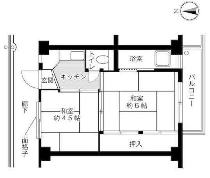 ビレッジハウス西夢前第二２号棟の間取り