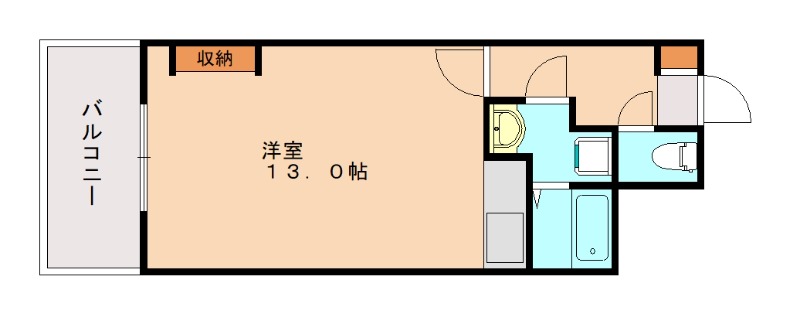 北九州市小倉北区神岳のマンションの間取り