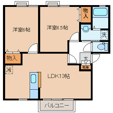 ロイヤルガーデンエリナＢの間取り