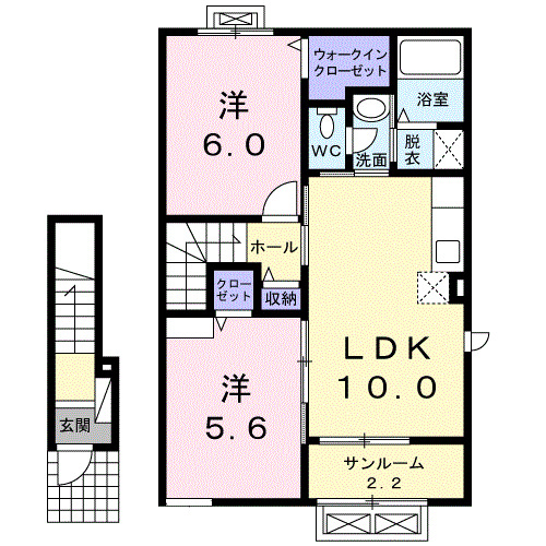 花巻市石鳥谷町好地第8地割築10年の間取り