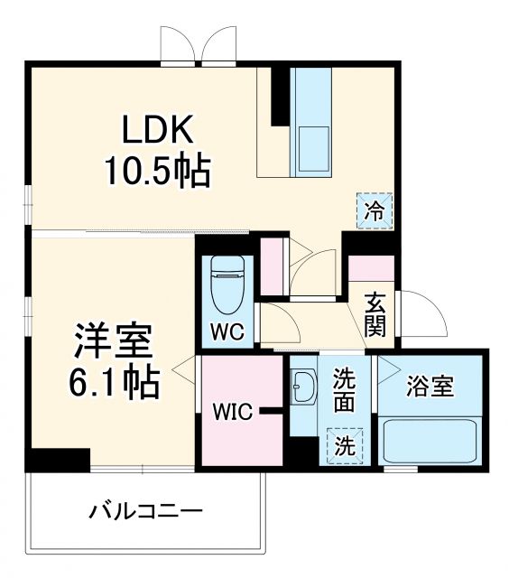 甲府市屋形のアパートの間取り