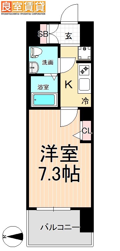 名古屋市中川区山王のマンションの間取り