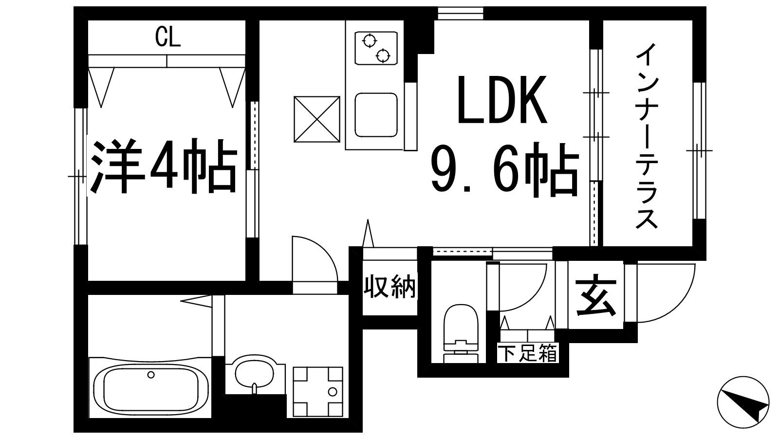 仮）宝塚市山本南1丁目新築アパートの間取り