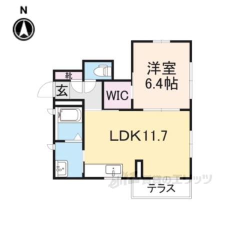 香芝市鎌田のアパートの間取り