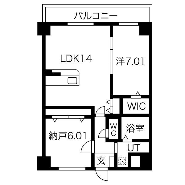 西宮市上甲子園のマンションの間取り