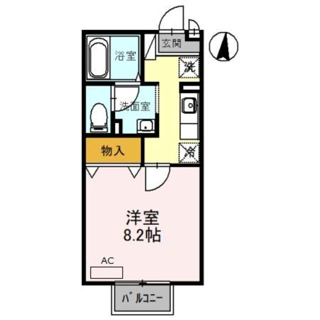 箕面市新稲のアパートの間取り