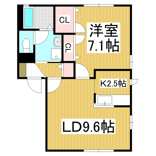 クロワール見附久保　Ｄ棟の間取り