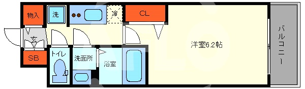 ララプレイス大阪福島アビリテの間取り