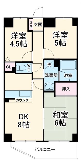 クリオ市川大野壱番館の間取り