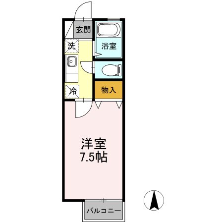 松本市井川城のアパートの間取り