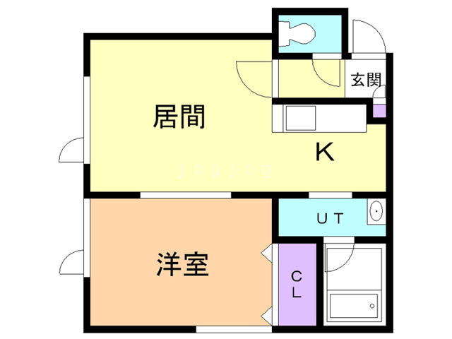 苫小牧市新開町のアパートの間取り