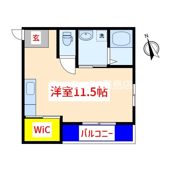 霧島市国分下井のアパートの間取り