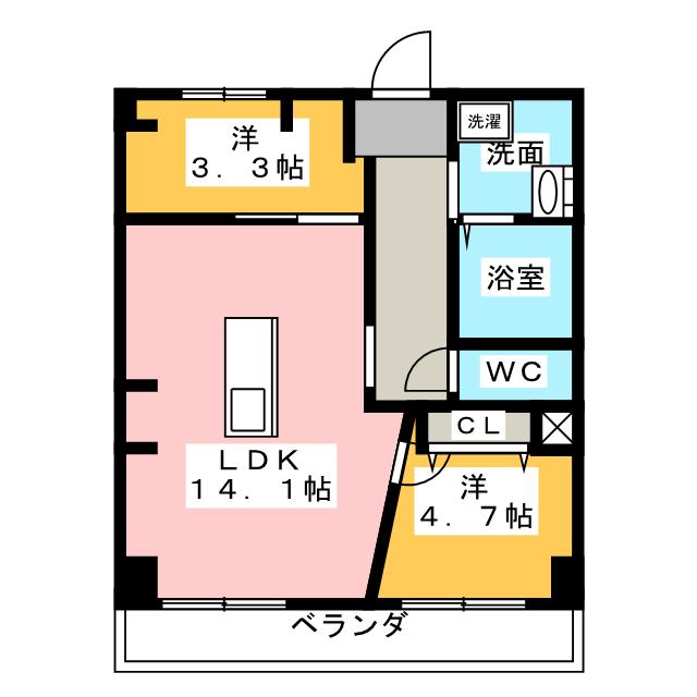 こだまハイツの間取り