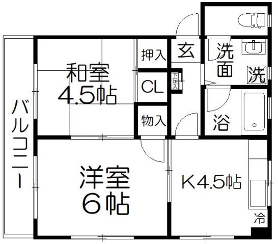 【コーポレート北栄の間取り】