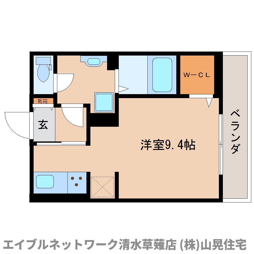 静岡市駿河区谷田のアパートの間取り