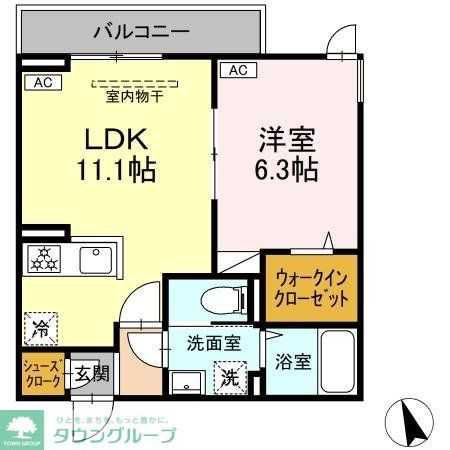 (仮)D-ROOM東四つ木Dの間取り