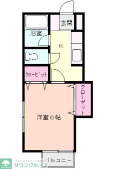 伊勢原市池端のアパートの間取り