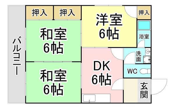 フェリーチェ戸畑の間取り