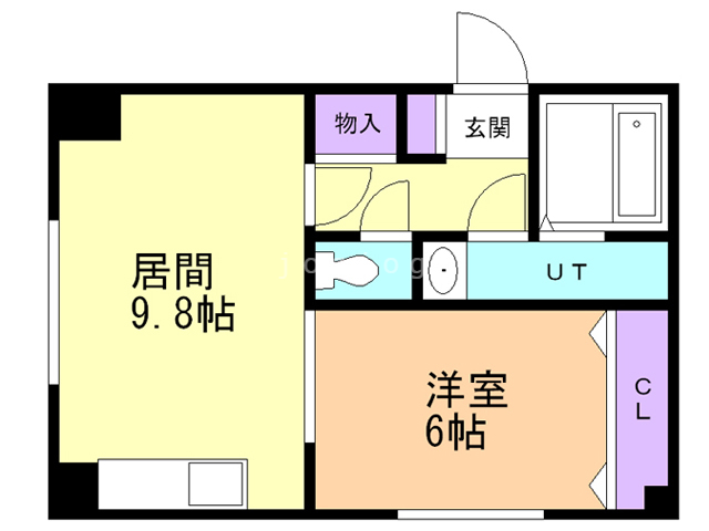 札幌市西区発寒二条のマンションの間取り