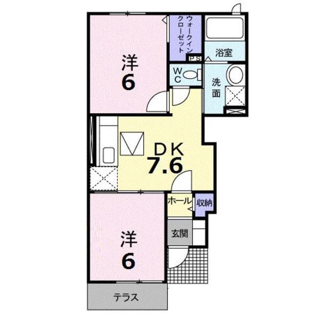 トレヴィスタ・坊所IIの間取り