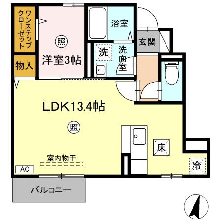 島根県松江市法吉町（アパート）の賃貸物件の間取り