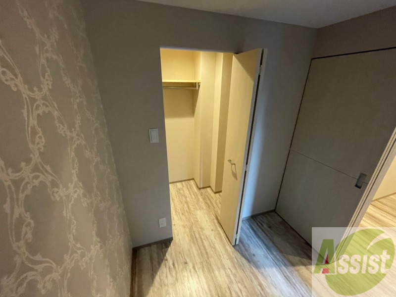 収納　クローゼット。荷物がたくさんあっても問題ないですね。