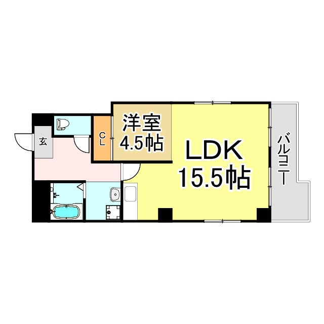 地下鉄桜通線 相生山駅 徒歩20分 4階建 築49年の間取り写真