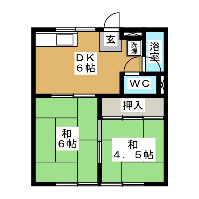 コーポ和 西棟の間取り写真