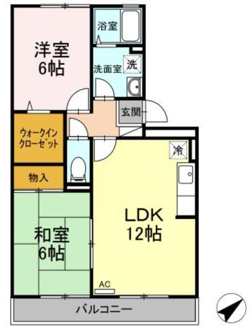 ＪＲ山陽本線 五日市駅 徒歩44分 3階建 築27年の間取り写真