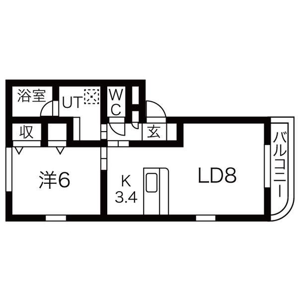 ラプラス北14条の間取り写真
