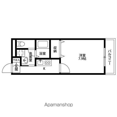アンプルール クレールの間取り写真