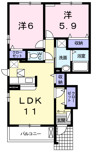 ミルフィーユBの間取り