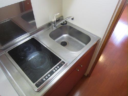 キッチン　2口電気コンロ付き