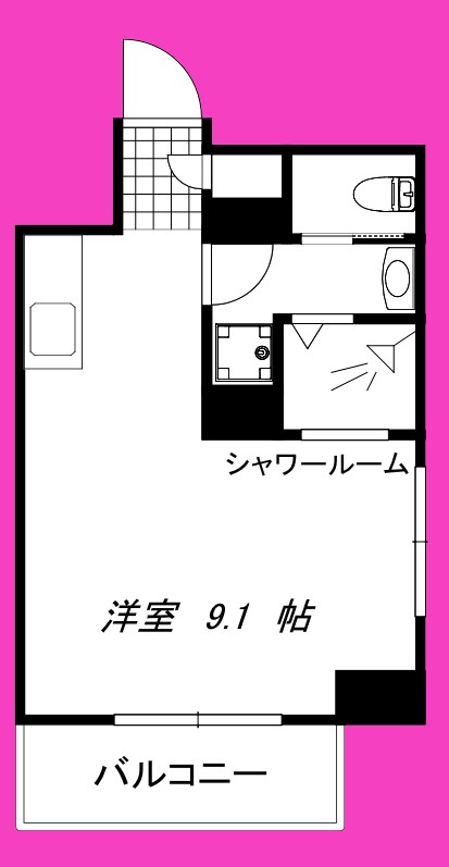 鹿児島市天保山町のマンションの間取り