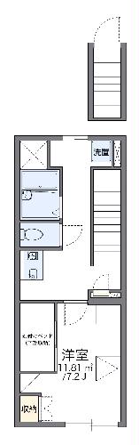 レオパレスサンジェルマン函館山の間取り